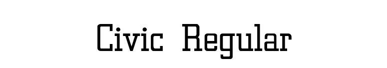 Civic Regular font preview