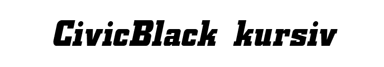 CivicBlack kursiv font preview