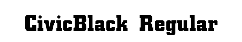 CivicBlack Regular font preview