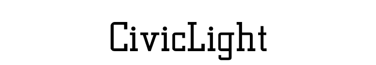 CivicLight font preview