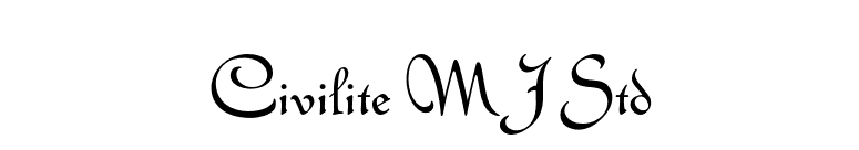 Civilite MJ Std font preview