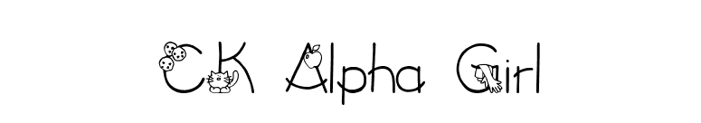 CK Alpha Girl font preview