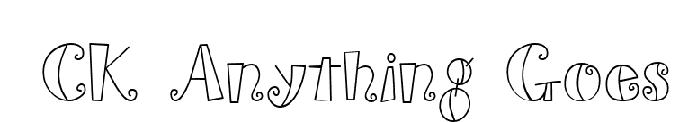 CK Anything Goes font preview