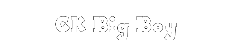 CK Big Boy font preview