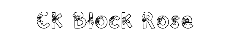 CK Block Rose font preview