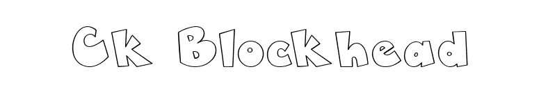 Ck Blockhead font preview