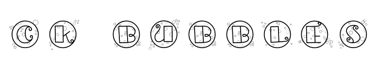 CK Bubbles font preview