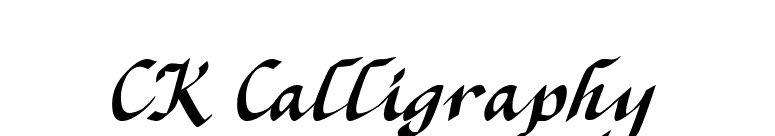 CK Calligraphy font preview