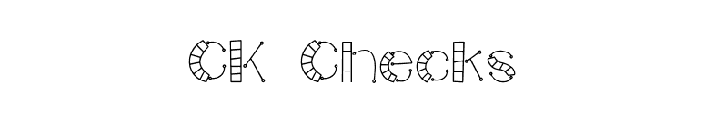 CK Checks font preview