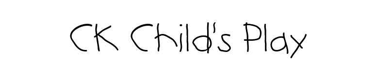 CK Child's Play font preview