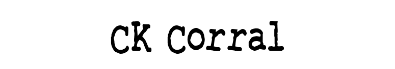 CK Corral font preview