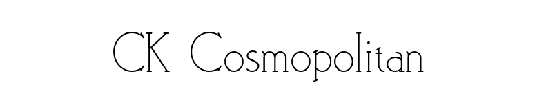 CK Cosmopolitan font preview