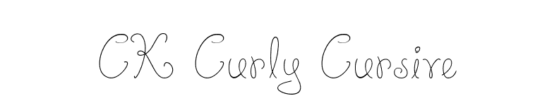 CK Curly Cursive font preview