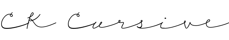 CK Cursive font preview