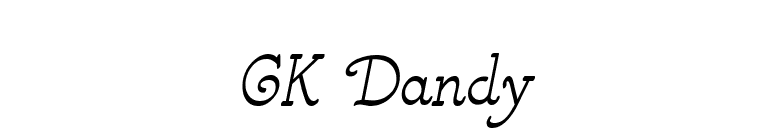 CK Dandy font preview