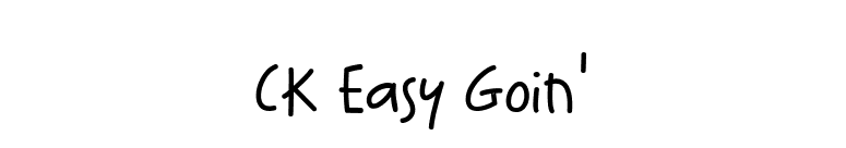 CK Easy Goin' font preview