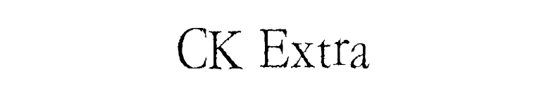CK Extra font preview