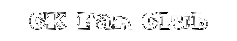 CK Fan Club font preview