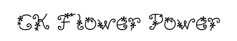 CK Flower Power font preview