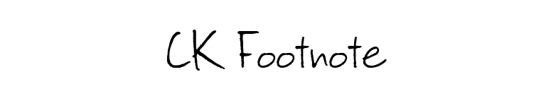 CK Footnote font preview