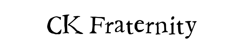 CK Fraternity font preview