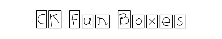 CK Fun Boxes font preview
