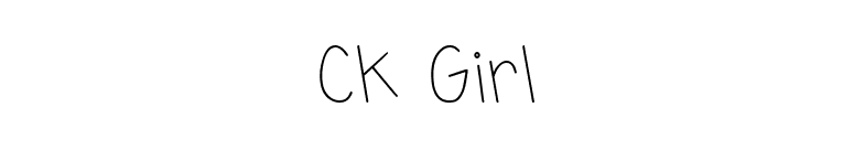 CK Girl font preview