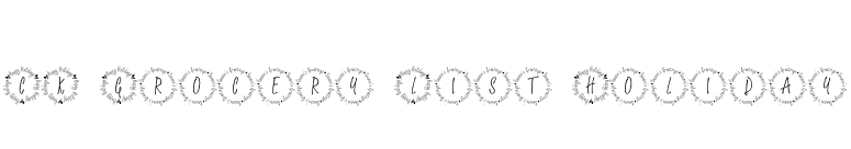 CK Grocery List Holiday font preview