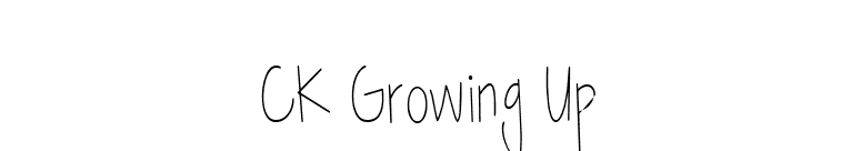 CK Growing Up font preview