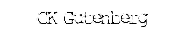 CK Gutenberg font preview