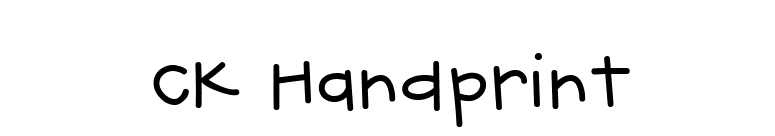 CK Handprint font preview