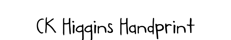 CK Higgins Handprint font preview