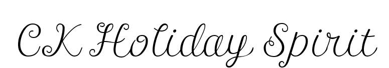 CK Holiday Spirit font preview