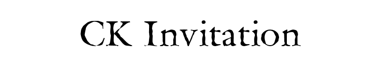CK Invitation font preview
