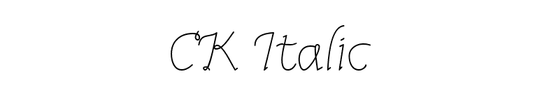 CK Italic font preview