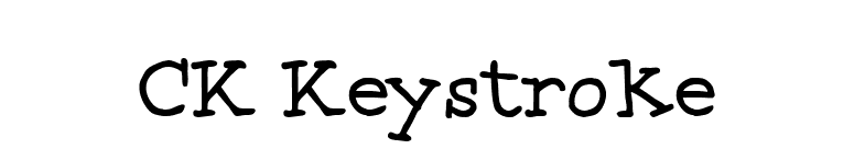 CK Keystroke font preview