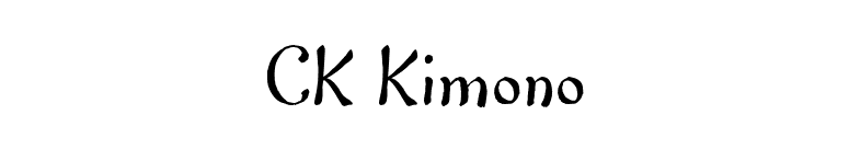 CK Kimono font preview