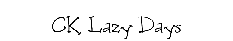 CK Lazy Days font preview
