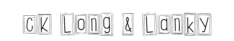 CK Long & Lanky font preview