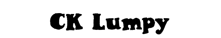 CK Lumpy font preview