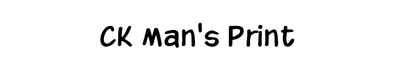 CK Man's Print font preview