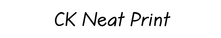 CK Neat Print font preview