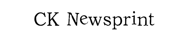 CK Newsprint font preview