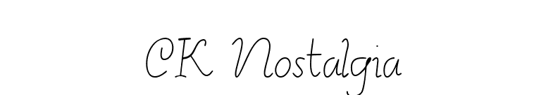 CK Nostalgia font preview