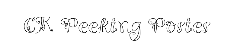 CK Peeking Posies font preview