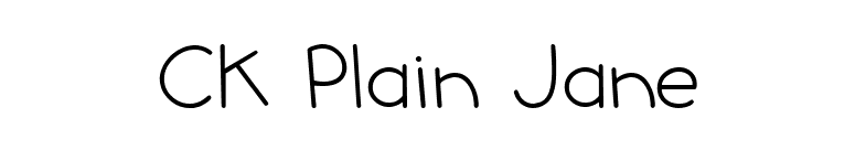 CK Plain Jane font preview