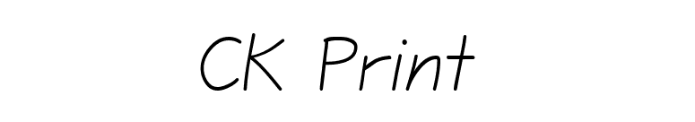 CK Print font preview
