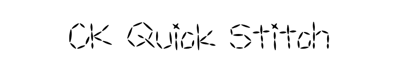 CK Quick Stitch font preview