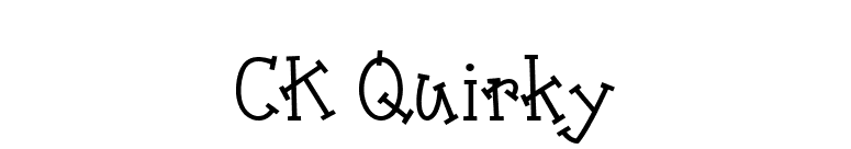 CK Quirky font preview