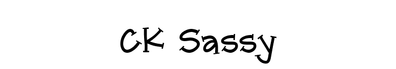 CK Sassy font preview